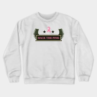 Back the pink breast cancer awareness Military tag Crewneck Sweatshirt